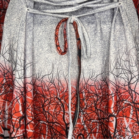 Medium Grey Hooded Sweater Dress Halloween Goth Druid Cosplay Long Sleeve - Picture 9 of 14